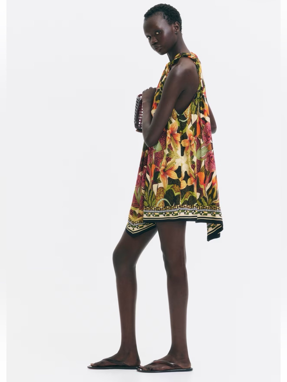 PATTERNED HANDKERCHIEF DRESS - Picture 3 of 5